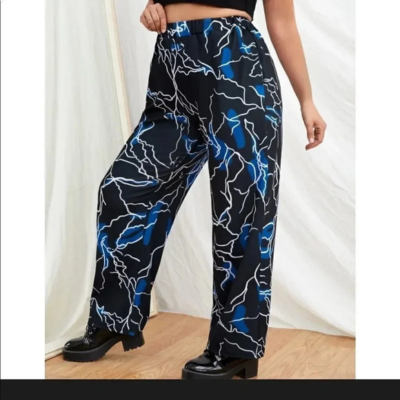 Shein Lightening Bolt Print Pants - Picture 3 of 8